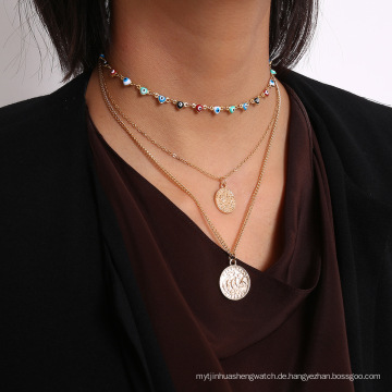 DIY Charm Kette Muschel Münzen Stern Halsketten Damen Schmuck,benutzerdefinierte vergoldeter Schmuck oem